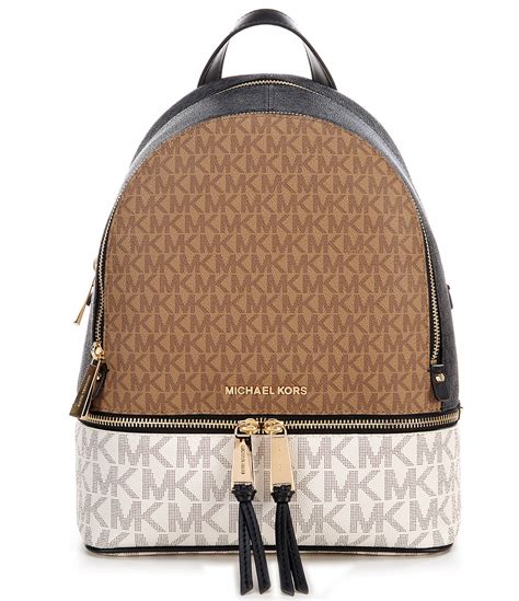 michael kors rhea backpack medium brown|michael kors rhea backpack large.